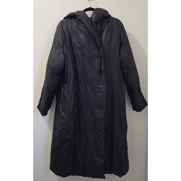 Eileen Fisher Black Puffer Coat - Picture 3 of 11